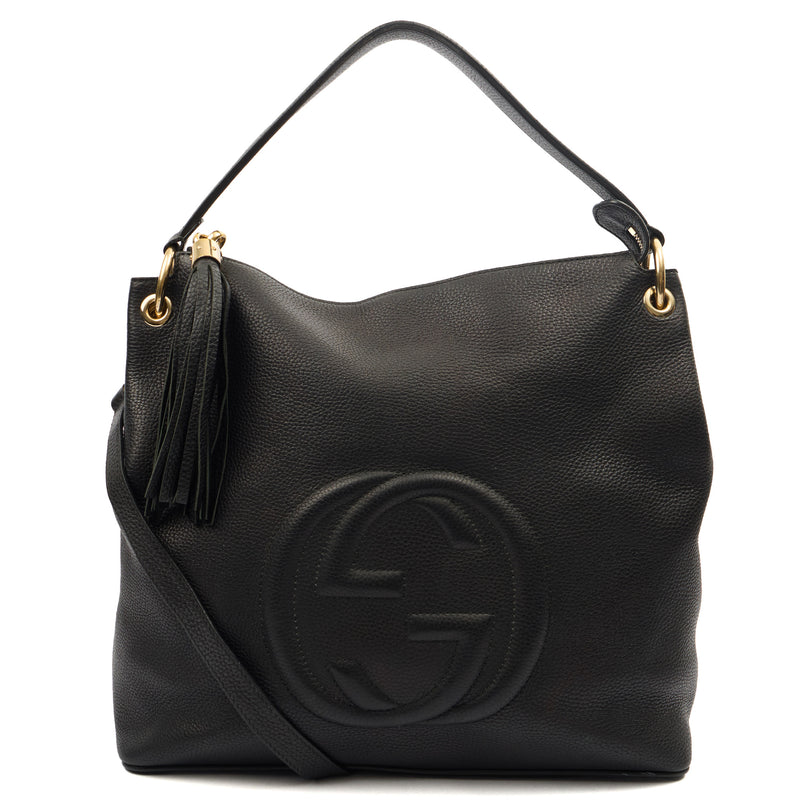 Picture of Gucci Shoulder Bag Soho Hobo in Black, Leather