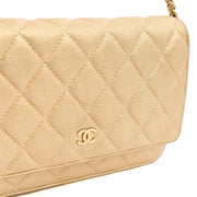 Picture of Chanel Cross Body Wallet on Chain in Metallic, Fabric