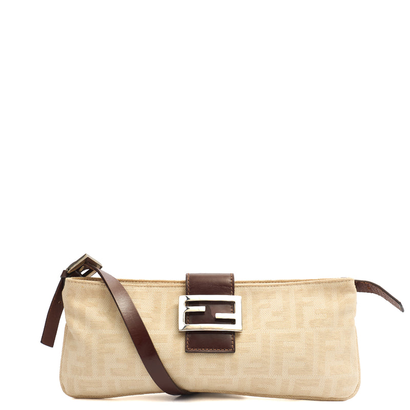 Picture of Fendi Shoulder Bag Baguette - Mini in Zucca FF, Canvas