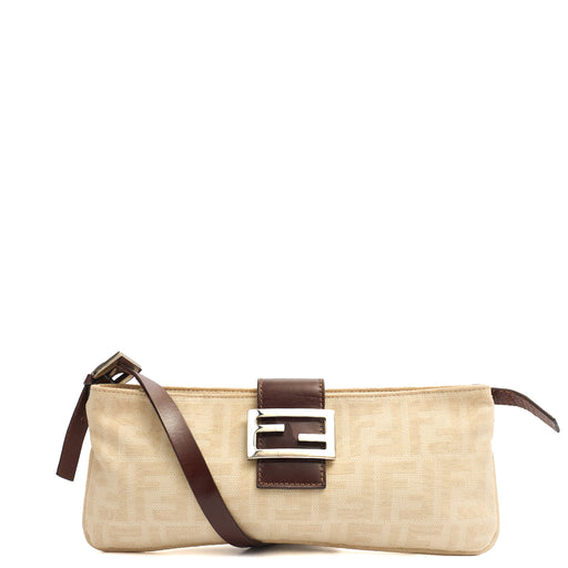 Picture of Fendi Shoulder Bag Baguette - Mini in Zucca FF, Canvas