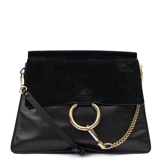 Picture of Chloe Satchel Faye - Medium in Black, Leather