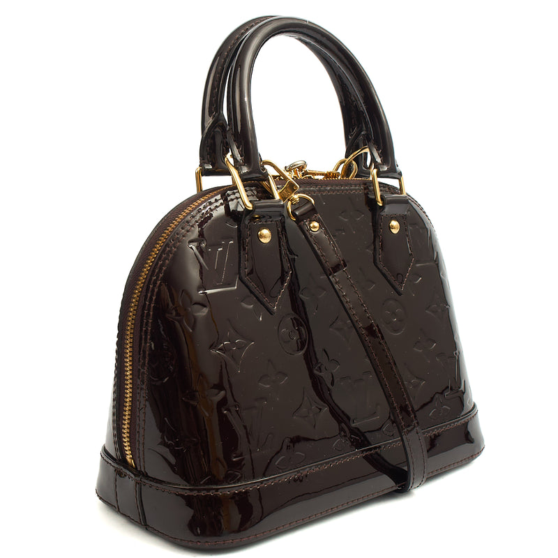 Picture of Louis Vuitton Top Handle Alma BB in Amarante, Vernis