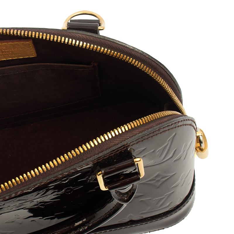 Picture of Louis Vuitton Top Handle Alma BB in Amarante, Vernis