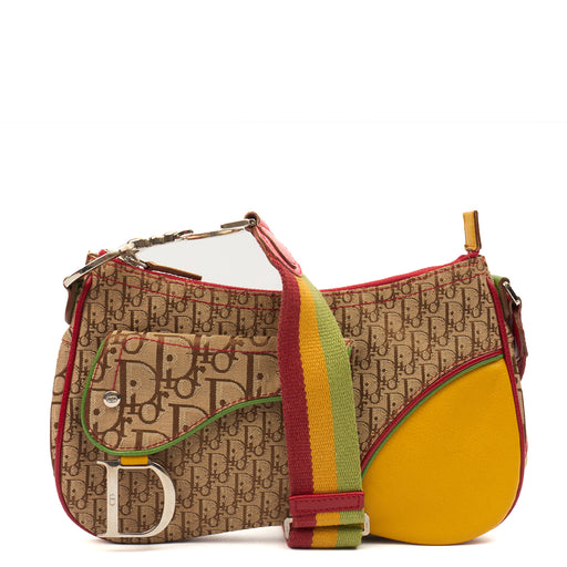 Picture of Christian Dior Cross Body Vintage Saddle in Brown, Canvas