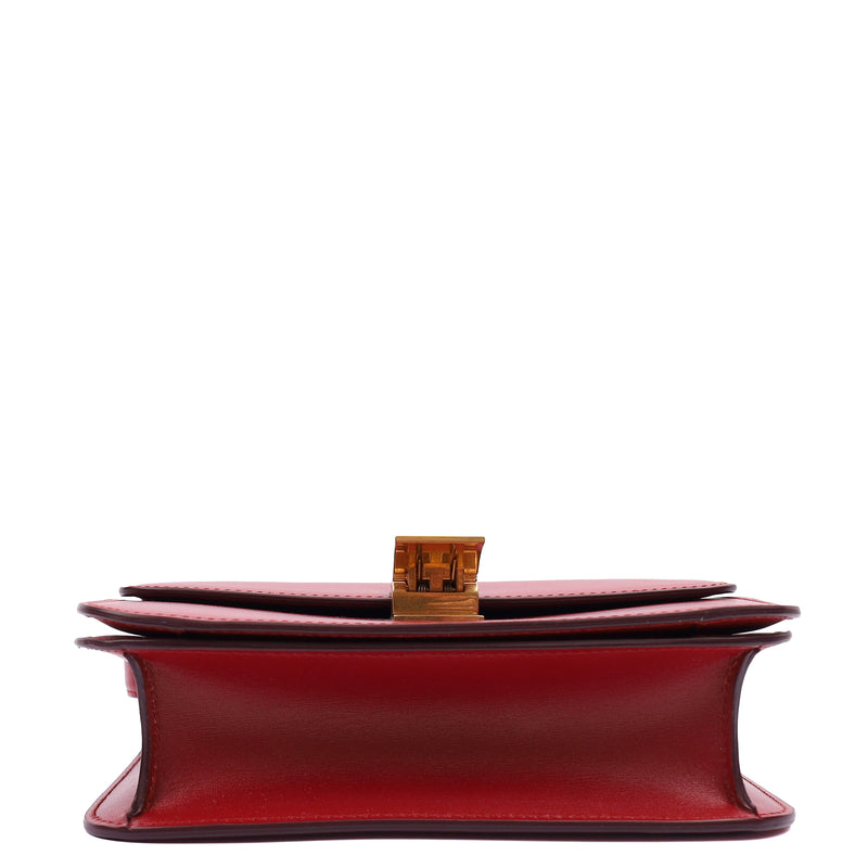 Picture of Celine Cross Body Box Bag - Medium in Red, Leather