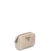 Picture of Prada Diagramme Wallet on Chain in Neutral, Leather