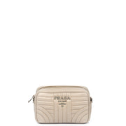 Picture of Prada Diagramme Wallet on Chain in Neutral, Leather