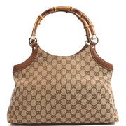 Picture of Gucci Tote Bamboo Shoulder in GG Supreme, GG Canvas