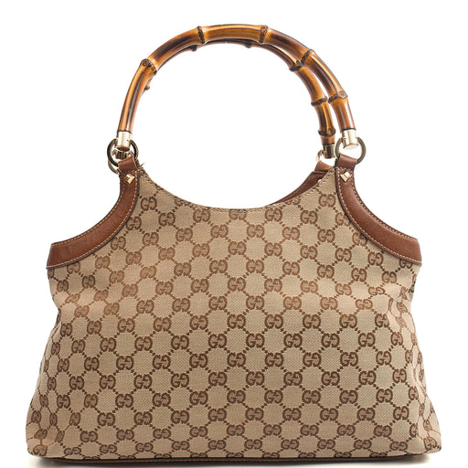 Picture of Gucci Tote Bamboo Shoulder in GG Supreme, GG Canvas