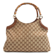 Picture of Gucci Tote Bamboo Shoulder in GG Supreme, GG Canvas