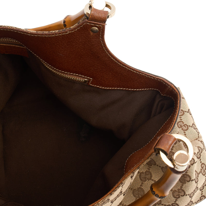 Picture of Gucci Tote Bamboo Shoulder in GG Supreme, GG Canvas