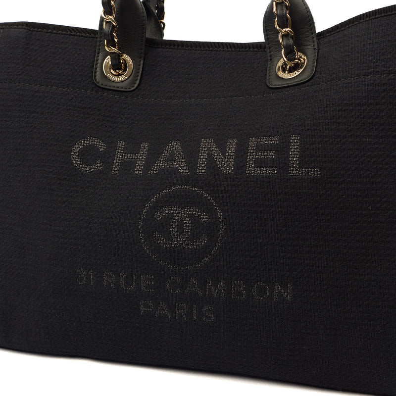 Picture of Chanel Tote Deauville Tote in Black, Canvas