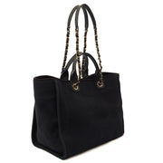 Picture of Chanel Tote Deauville Tote in Black, Canvas