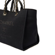 Picture of Chanel Tote Deauville Tote in Black, Canvas