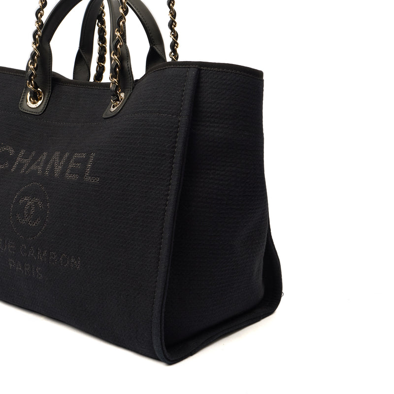 Picture of Chanel Tote Deauville Tote in Black, Canvas