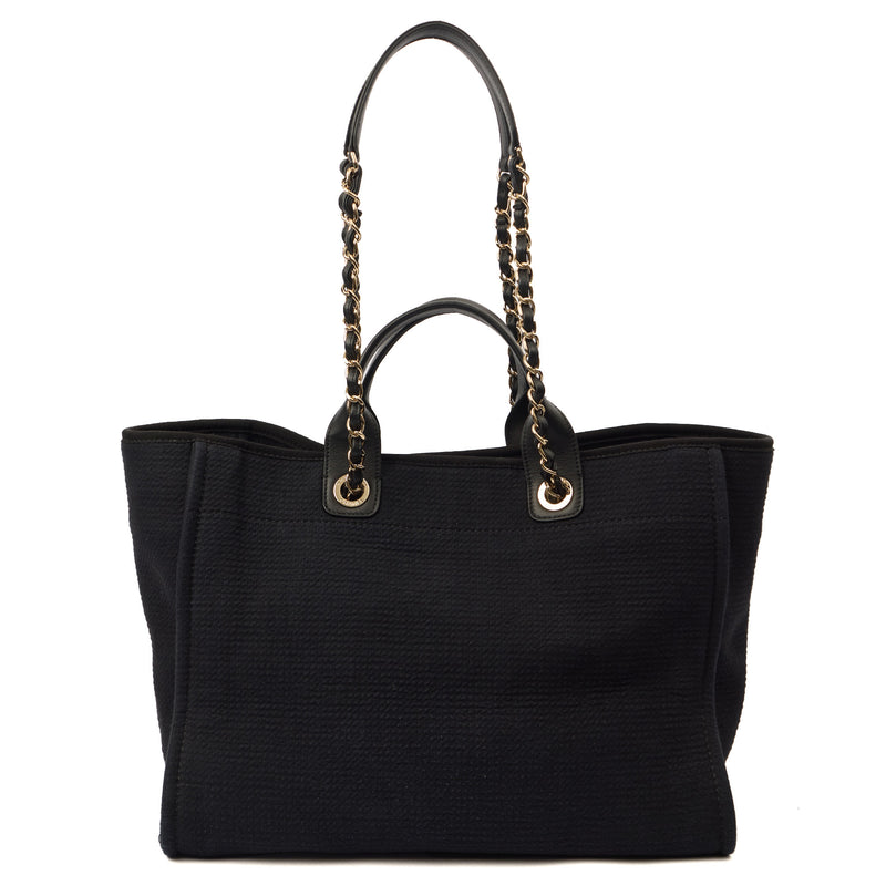 Picture of Chanel Tote Deauville Tote in Black, Canvas