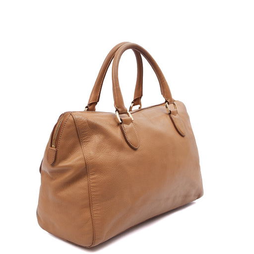Picture of Mulberry Tote Del Rey in Deer Brown, Calfskin Leather