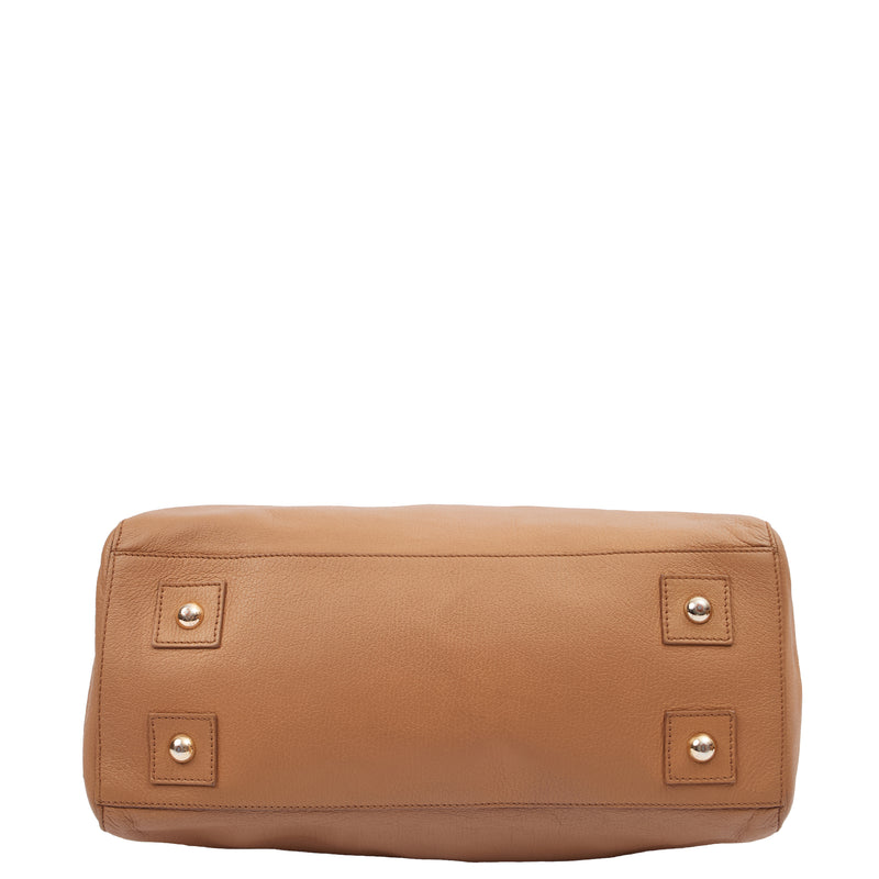 Picture of Mulberry Tote Del Rey in Deer Brown, Calfskin Leather