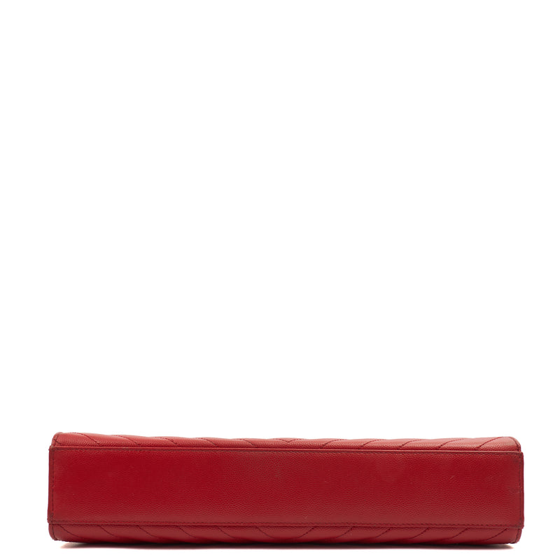 Picture of Saint Laurent Shoulder Bag Envelope - Large in Red, Leather