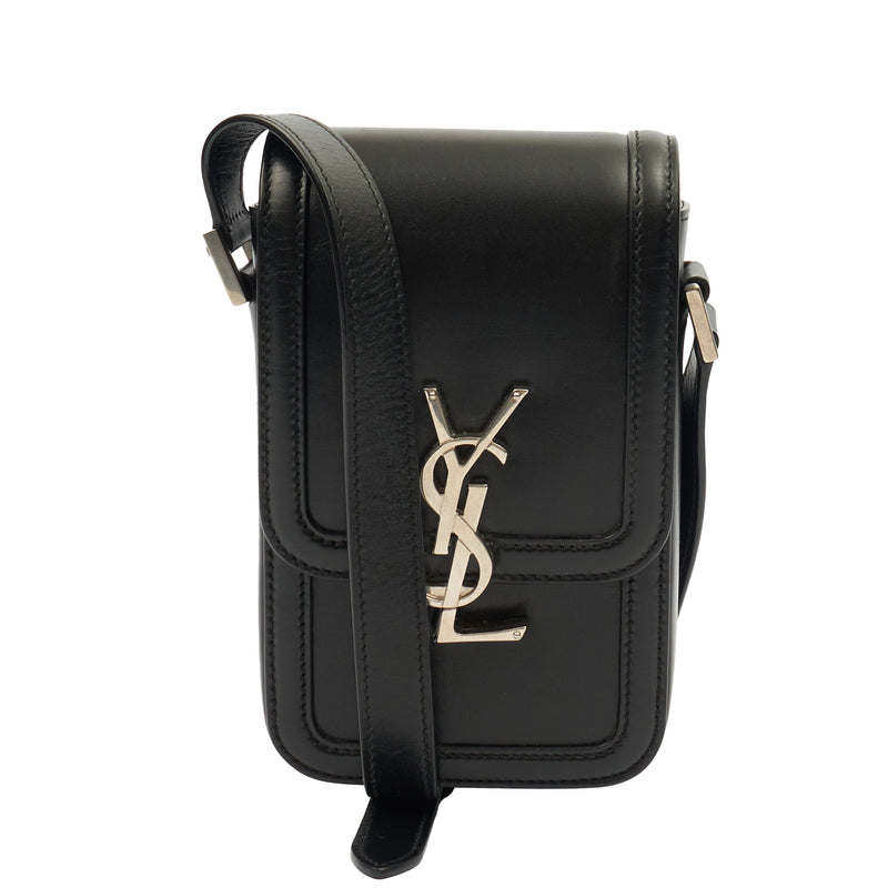 Picture of Saint Laurent Cross Body Victoire Crossbody in Black, Leather
