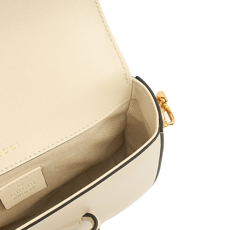 Picture of Gucci Shoulder Bag 1955 Horsebit Shoulder Bag in White, Leather