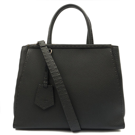 Picture of Fendi Tote Selleria Peekaboo in Grey, Leather