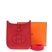 Picture of Hermes Cross Body Evelyne 16 in Rouge Radieux, Clemence Leather