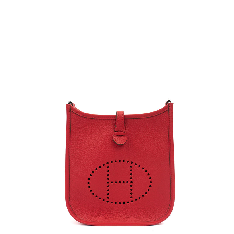 Picture of Hermes Cross Body Evelyne 16 in Rouge Radieux, Clemence Leather