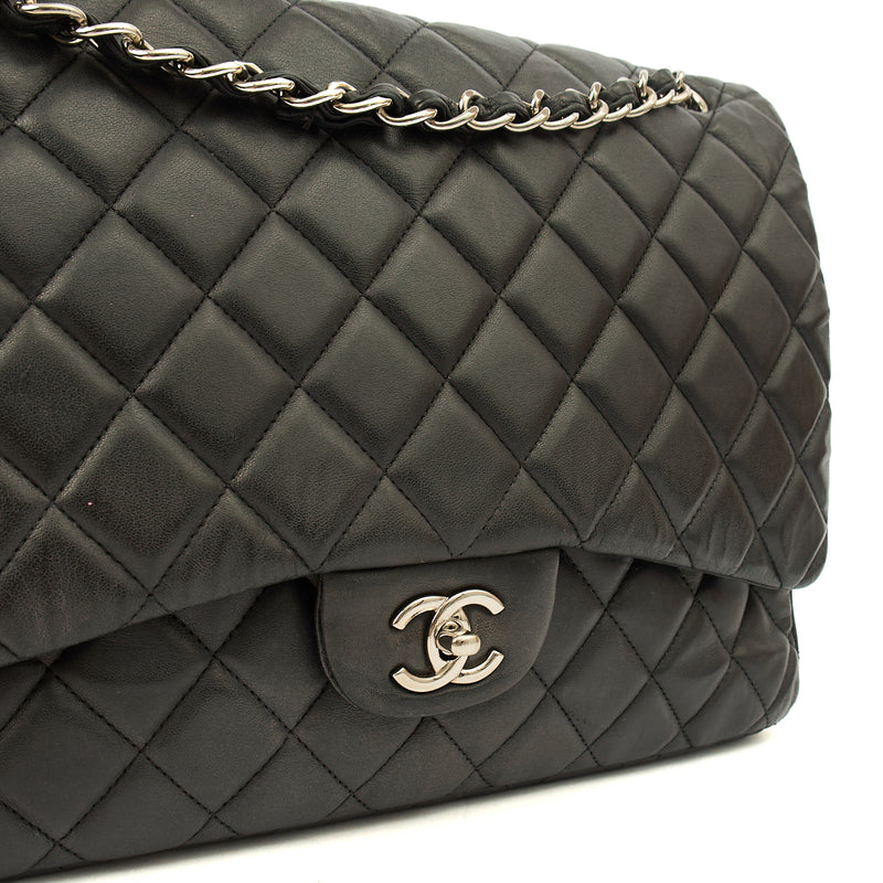 Picture of Chanel Shoulder Bag Classic Single Flap - Maxi in Black, Lambskin Leather