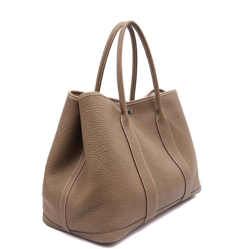 Picture of Hermes Tote Garden Party 30 in Etoupe, Negonda Leather