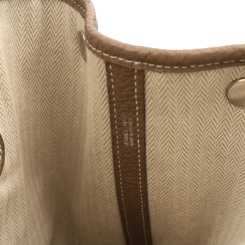 Picture of Hermes Tote Garden Party 30 in Etoupe, Negonda Leather