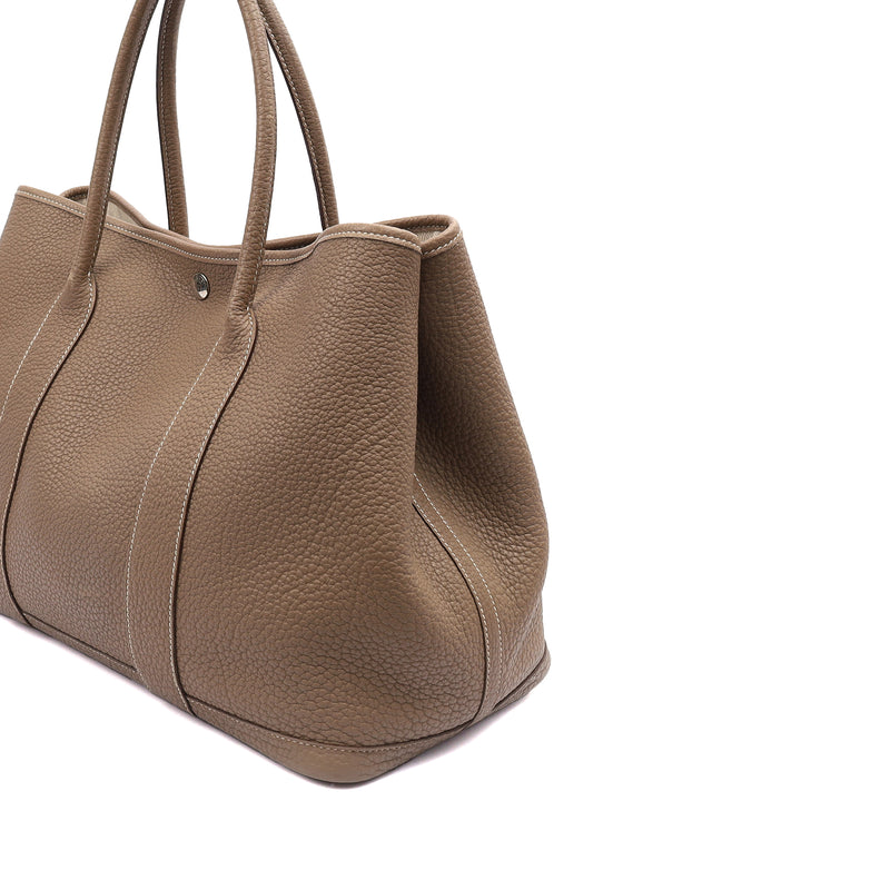 Picture of Hermes Tote Garden Party 30 in Etoupe, Negonda Leather