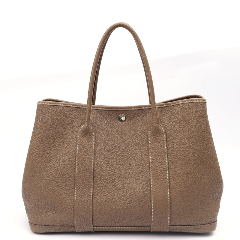 Picture of Hermes Tote Garden Party 30 in Etoupe, Negonda Leather