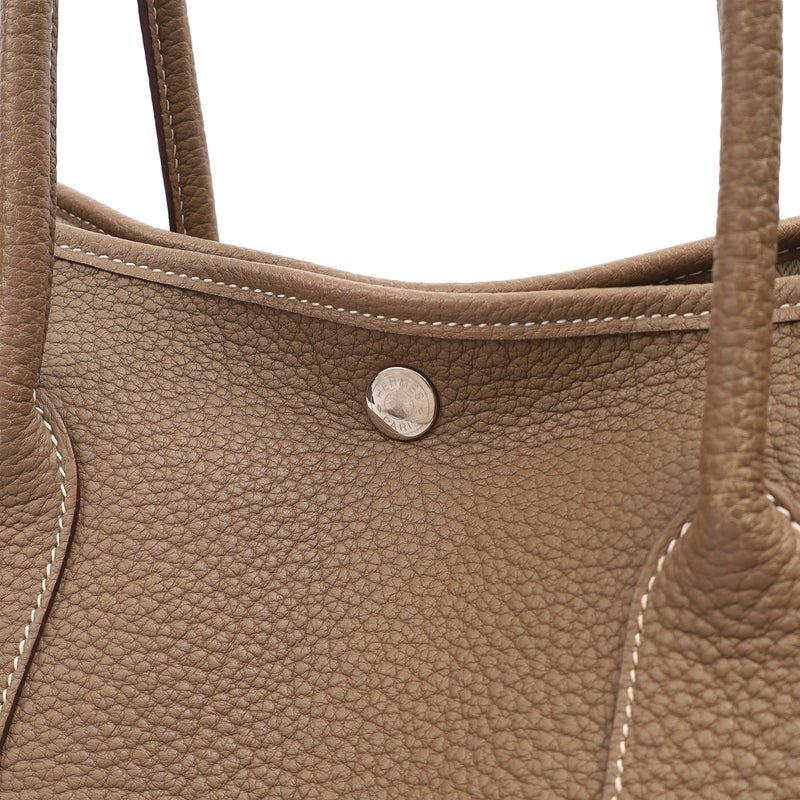 Picture of Hermes Tote Garden Party 30 in Etoupe, Negonda Leather