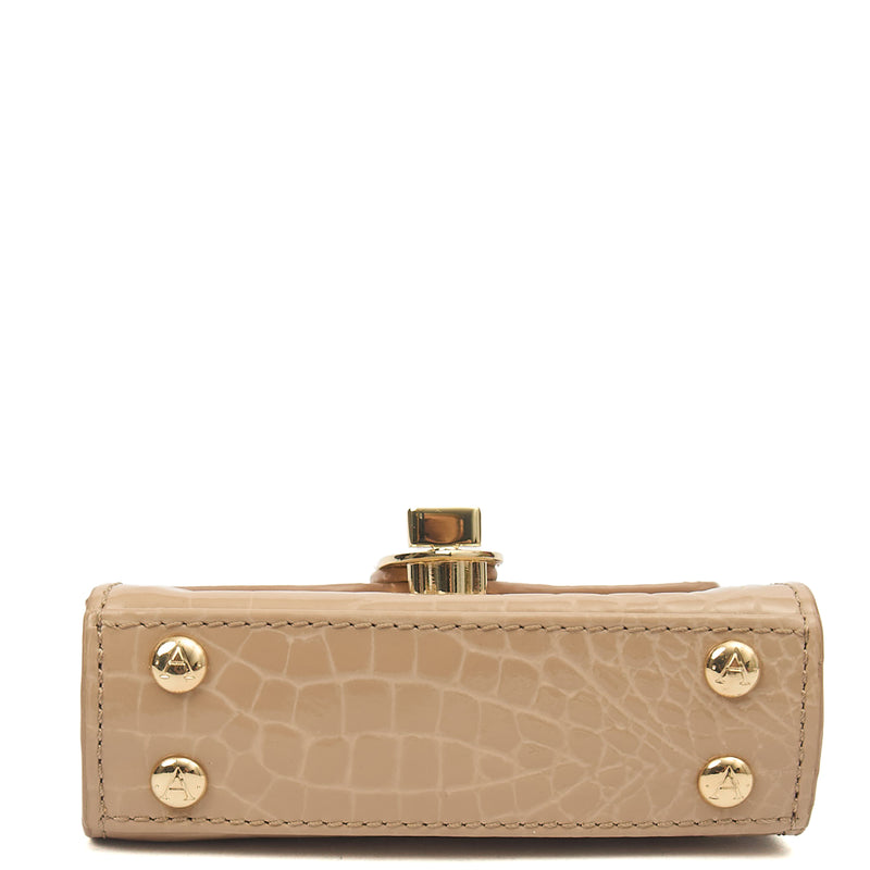 Picture of Aspinal of London Mini Bag Mayfair - Mini in Neutral, Exotic Effect Leather