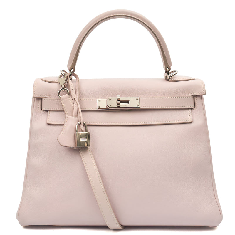 Picture of Hermes Top Handle Kelly 28 in Rose Dragee, Swift (Gulli35) Leather
