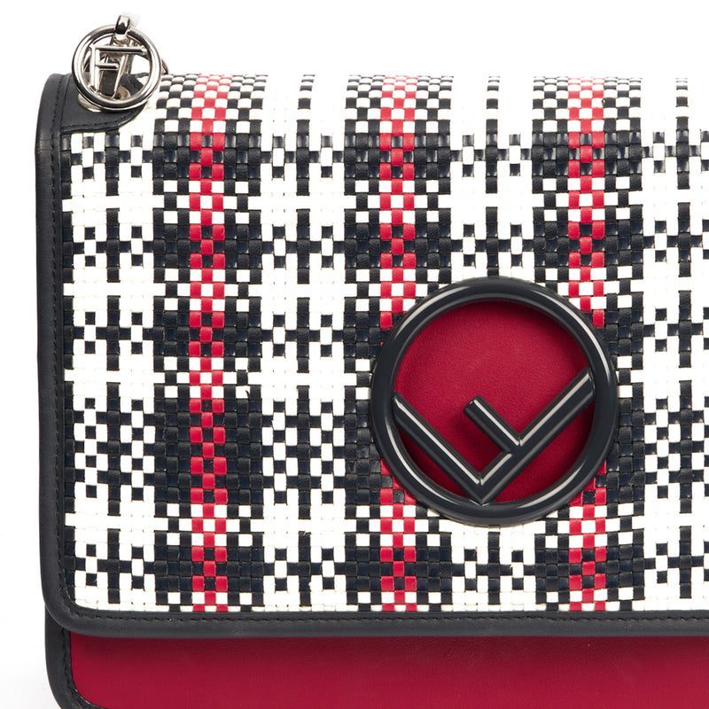 Picture of Fendi Shoulder Bag Kan I F Wallet On Chain in Multi, Leather
