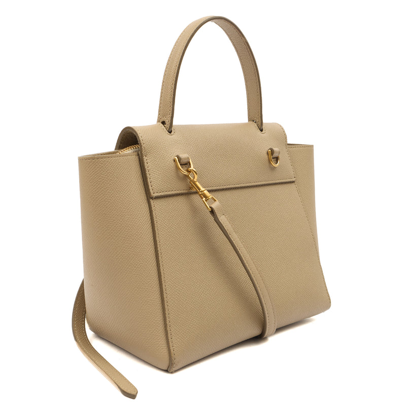 Picture of Celine Top Handle Belt Bag Mini in Cream, Box Calfskin