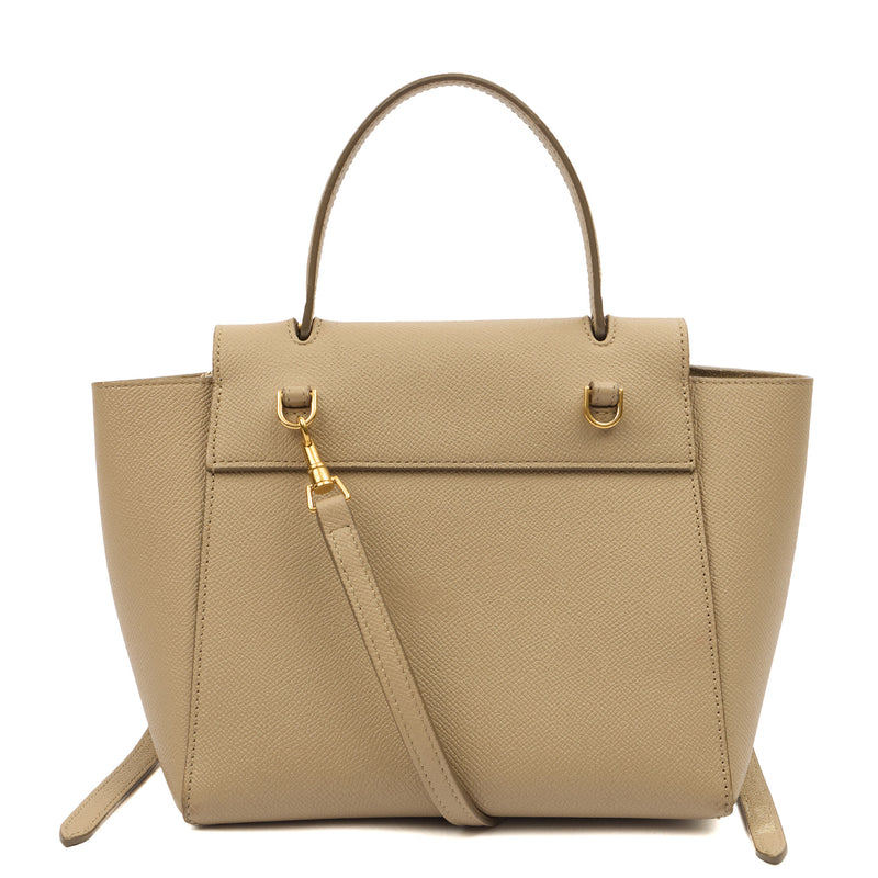 Picture of Celine Top Handle Belt Bag Mini in Cream, Box Calfskin