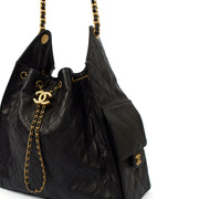 Picture of Chanel Shoulder Bag Chanel 25 - Medium in Black, Calfskin Leather