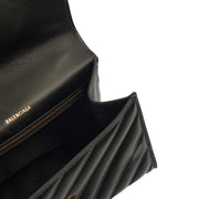 Picture of Balenciaga Top Handle Hourglass Top Handle Small in Black, Veau (Calfskin)