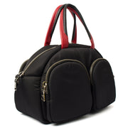Picture of Prada Top Handle Front Pocket Double Zip Lux Tote in Black, Nylon