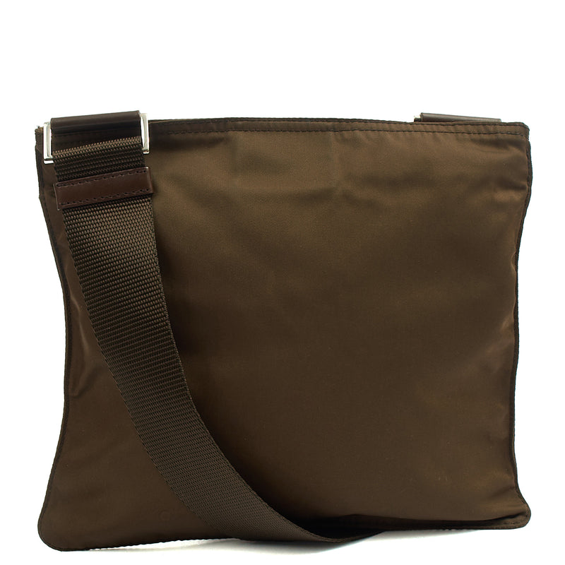 Picture of Prada Cross Body Nylon Messenger in Green, Nylon