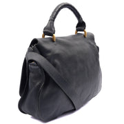 Picture of Chloe Tote Marcie Satchel in Blue, Calfskin Leather