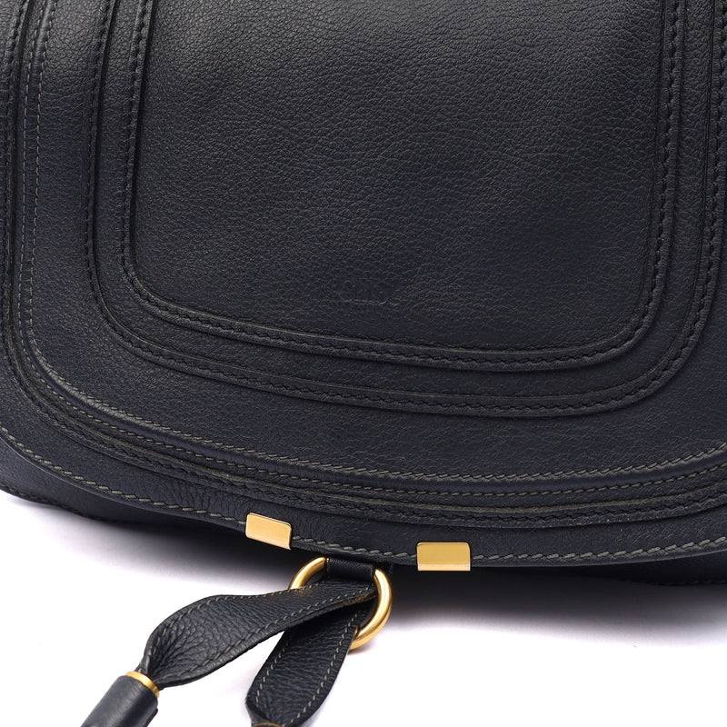Picture of Chloe Tote Marcie Satchel in Blue, Calfskin Leather