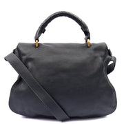 Picture of Chloe Tote Marcie Satchel in Blue, Calfskin Leather
