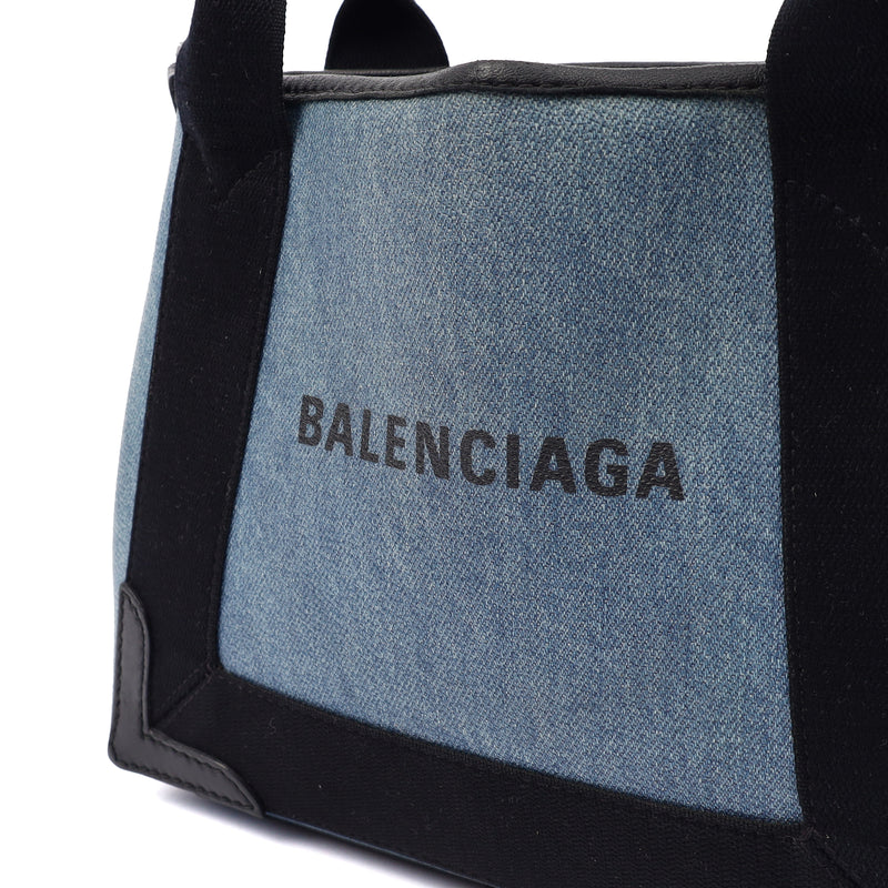Picture of Balenciaga Mini Bag Cabas  in Blue, Fabric