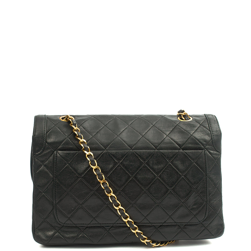 Picture of Chanel Shoulder Bag Vintage Flap Bag  in Black, Lambskin Leather