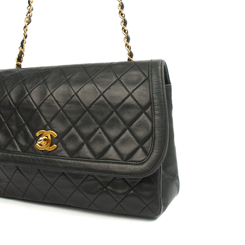 Picture of Chanel Shoulder Bag Vintage Flap Bag  in Black, Lambskin Leather