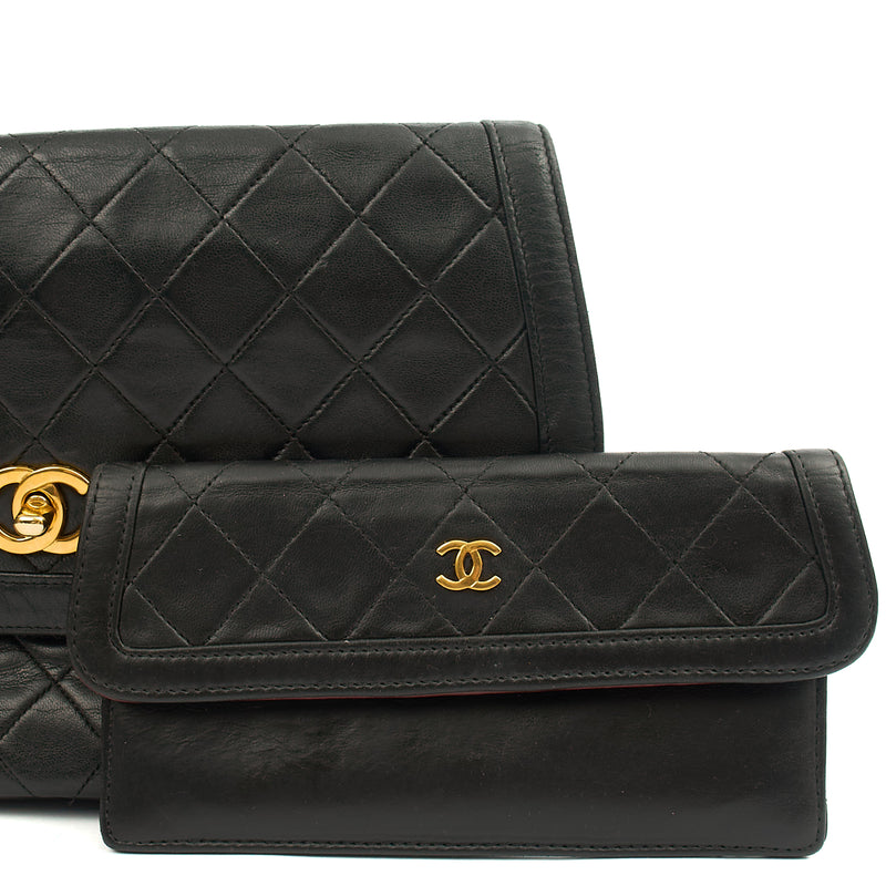 Picture of Chanel Shoulder Bag Vintage Flap Bag  in Black, Lambskin Leather